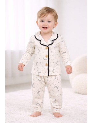 Love Giyim Yıldızlı Ay Detaylı Pijama Takımı