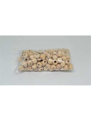 SSCglow Ahşap Boncuk, 10 Mm. Ham Işlenmemiş, 125 Adet