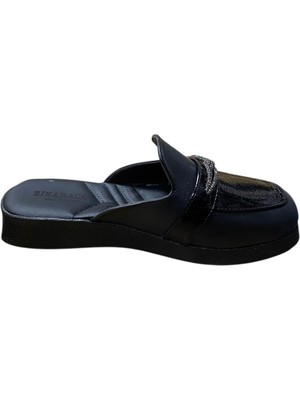 Güven Kundura Kadın Önü Kapalı Kalın Taban Taşlı Terlik