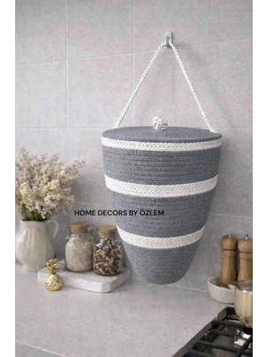 Home Decors By Özlem Poşetlik Kapaklı Poşetlik Organizer Saklama Kutusu Düzenleyici El Emeği Handmade