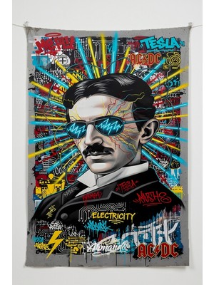 Renkli Duvar Örtüsü – Film Sanat Temalı Kaliteli Kumaş Oda Dekoru Tapestry