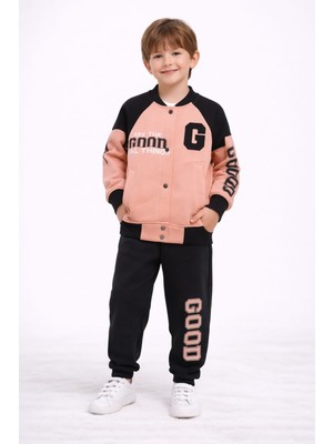 Love Giyim Üç Iplik Üst Kolej Ceket Ikili Takım