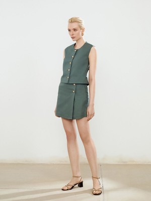 Lc Waikiki Yeni Sezon Standart Fit Keten Görünümlü Şort Etek