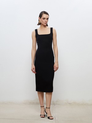 Lc Waikiki Yeni Sezon Kare Yaka Krep Elbise