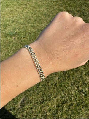 Luseda Kadın Gold Box Zincir 17+2CM Ayarlanabilir VIP Bileklik