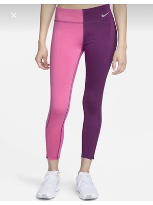 Nike Fast Women's Mid-Rise 7/8 Running Leggings With Pockets Pembe Kadın Tayt DQ6339-503