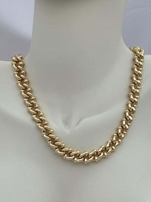 Luseda Xuping Gold Renk 45 cm Kalın Örgü Zincir Kolye