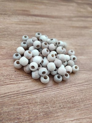 SSCglow 14 mm Ham Işlenmemiş Ahşap Boncuk – 100 Gram (100 Adet )