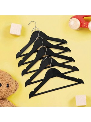 Faravis Atelier Ahşap Beyaz Renk Çocuk Elbise Gömlek Askısı Bebek Askısı Kıyafet ve Elbise Askısı 10 Adet 1.kalite