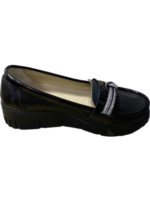 Güven Kundura Kadın Dolgu Topuk Taşlı Ayakkabı