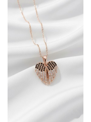 Çekirdek Jewelry 925 Ayar Gümüş Kişiye Özel Kanatlı Kolye