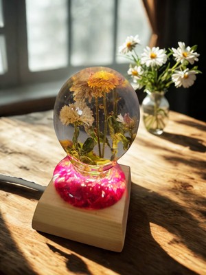 Epoksiresinart Epoksi Tasarım Masa Gece Lambası