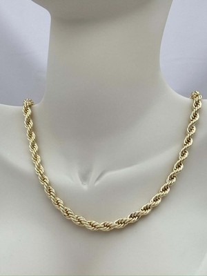 Luseda VIP Kalın Burgu Gold Renk 50cm Kadın Kolye