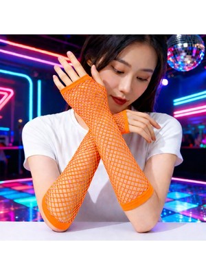 Bsre Retro Turuncu File Parmaksız Eldiven - 26 cm