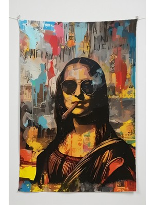 Charmbi Renkli Duvar Örtüsü – Film Sanat Temalı Kaliteli Kumaş Oda Dekoru Tapestry