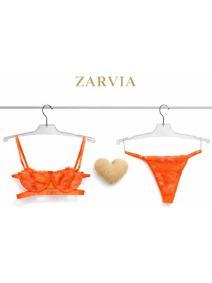 Zarvia Zarvıa Vıctorıa Turuncu Sütyen Tanga Takım