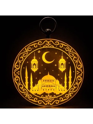 Parti Sürprizi Hoş Geldin Ramazan Cami Motifli Işık Dekor Süs 1 Adet