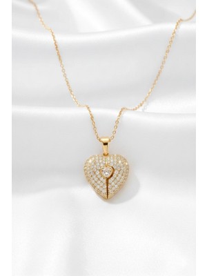 Çekirdek Jewelry 925 Ayar Gümüş Kişiye Özel Kalp Kolye