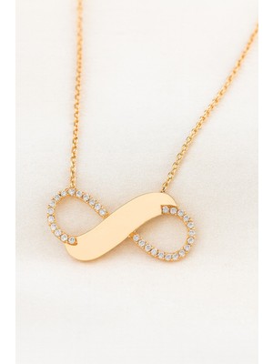 Çekirdek Jewelry 925 Ayar Gümüş Kişiye Özel Sonsuzluk Kolye