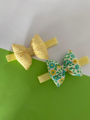 Glory Baby Pamuk Kız Bebek Fiyonk Bandana 2'li Set