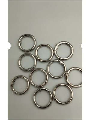 Orhan Çanta Gri Renk Yaylı Halka Örgü ve Hasır Çantalar Için Aksesuarlar 2cm 10'lu Set