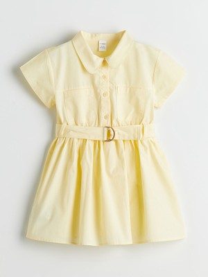 Lc Waikiki Yeni Sezon Gömlek Yaka Pamuklu Kız Çocuk Elbise