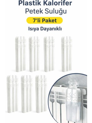 Primeaks Plastik Kalorifer Petek Suluğu 7’li Set – Radyatör Nemlendirici Su Kabı – Isıya Dayanıklı