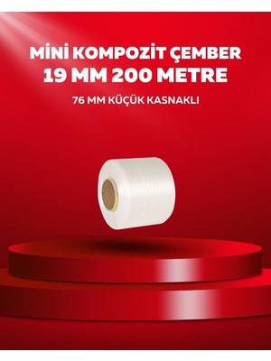 Dalpak Ambalaj 19 mm Beyaz Lifli Mini Kompozit Çember 200 Metre