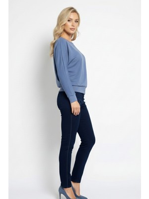 Abay Butik Kadın Kayık Yaka Yarasa Kol Düşük Omuz Yumuşak Modal Kumaş Bluz