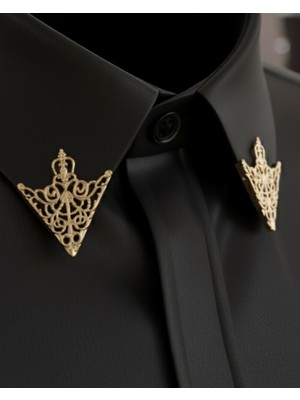 Godfroy Gold Renk Gömlek Yaka Broş İğnesi