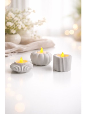 Özay Dekoratif 3'lü Mumluk