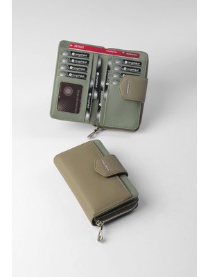 Cengiz Pakel Nova Orta Boy Kadın Cüzdan – 65316 - Haki