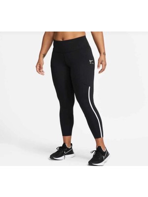 Nike Dri-Fit Air Fast Mid Rise 7/8 Kadın Siyah-Beyaz Tayt DX0298-010