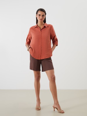 Lc Waikiki Yeni Sezon Beli Lastikli Dokulu Kadın Şort