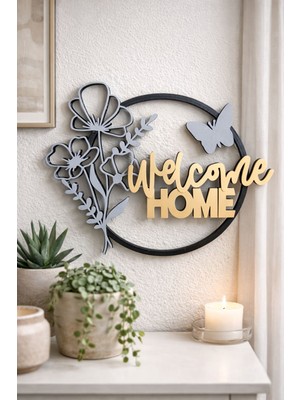 ESBODESİGN 🌿 Welcome Home Yazılı Dekoratif Duvar Süsü