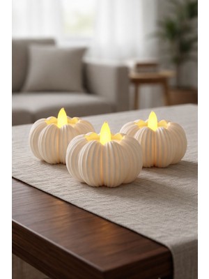 ESBODESİGN 🌼 Dekoratif Çiçek Formlu LED Mum Seti (3’lü)