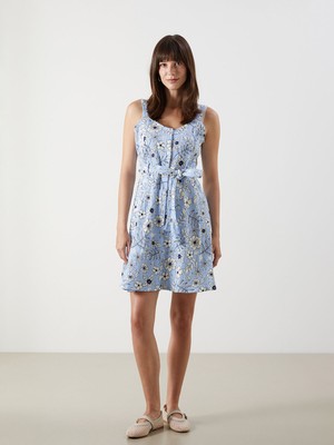 Lc Waikiki Yeni Sezon Kalp Yaka Çiçekli Elbise