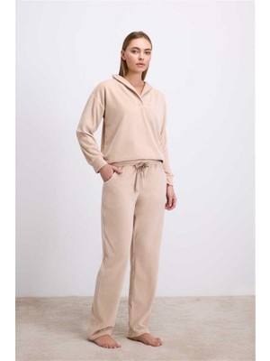 Aria's Closet Modal Pamuklu Uzun Kollu Sweatshirt ve Pantolon Takımı