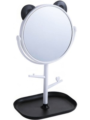 Chavin Büyük Masa Üstü Siyah Panda Tasarım Plastik Takı Stand Masa Aynası CIN498SY