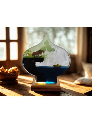 Epoksiresinart Epoksi Tasarım Gece Lambası