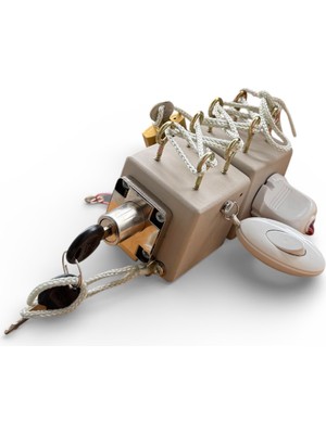 Ahşap Montessori Aktivite Küpü  Bej  2 Adet  6x6 cm Kayın Ağacı