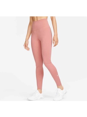 Nike One Dri Fit Hr Tight Yüksek Belli Toparlayıcı Pembe Kadın Tayt DM7278-618