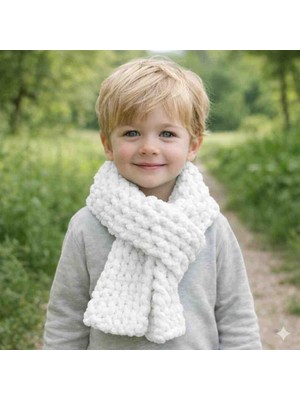 A&D Handmade El Örgüsü Puffy Peluş Bebek/çocuk Atkı