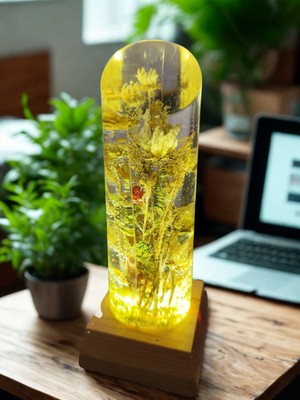 Epoksiresinart Epoksi Tasarım Masa Gece Lambası