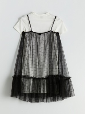 Lc Waikiki Yeni Sezon Genç Kız Tişört ve Tül Elbise