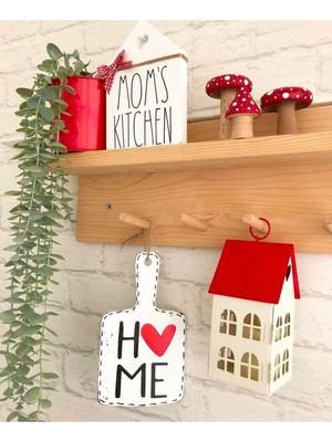 SSCglow Kalp Detay Home Kahve Köşesi Mutfak Dolap Duvar Süsü