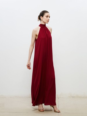 Lc Waikiki Yeni Sezon Halter Yaka Saten Elbise