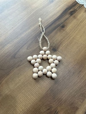 SSCglow Dekoratif Ahşap Boncuk Yıldız Tek Parça Kapı Duvar ,bebek Odası ,dolap Mutfak  Süsü Hediyelik