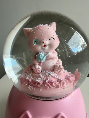 Bumelo Sevimli Kedi Büyük Boy Işıklı,müzikli Püskürtmeli Kar Küresi