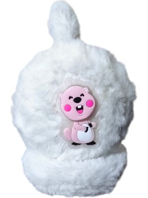 Aware Time Çocuk Peluş Figürlü Kışlık Kısa Kulaklık